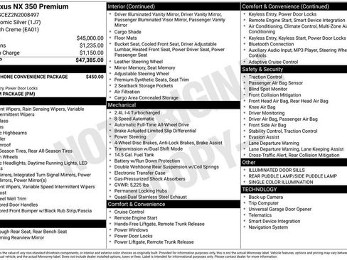 Used 2022 Lexus NX 350 350 Premium image 8