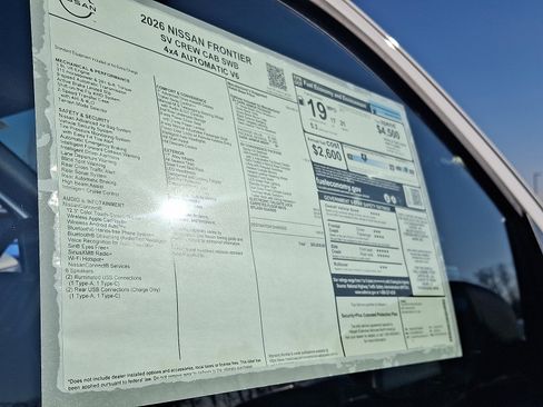 New 2026 Nissan Frontier SV w/ SV Convenience Package image 11