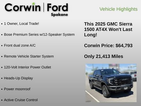 Used 2025 GMC Sierra 1500 AT4X AWD/4WD image 6