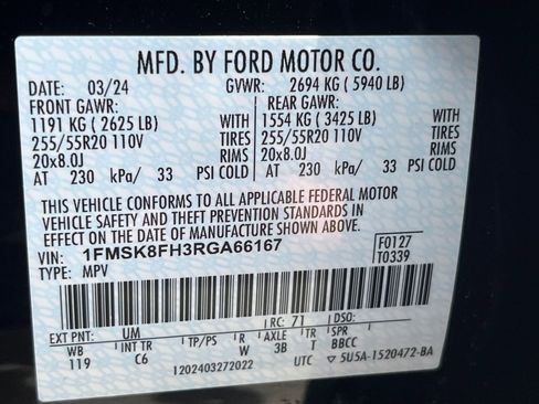 Used 2024 Ford Explorer Limited AWD/4WD image 33