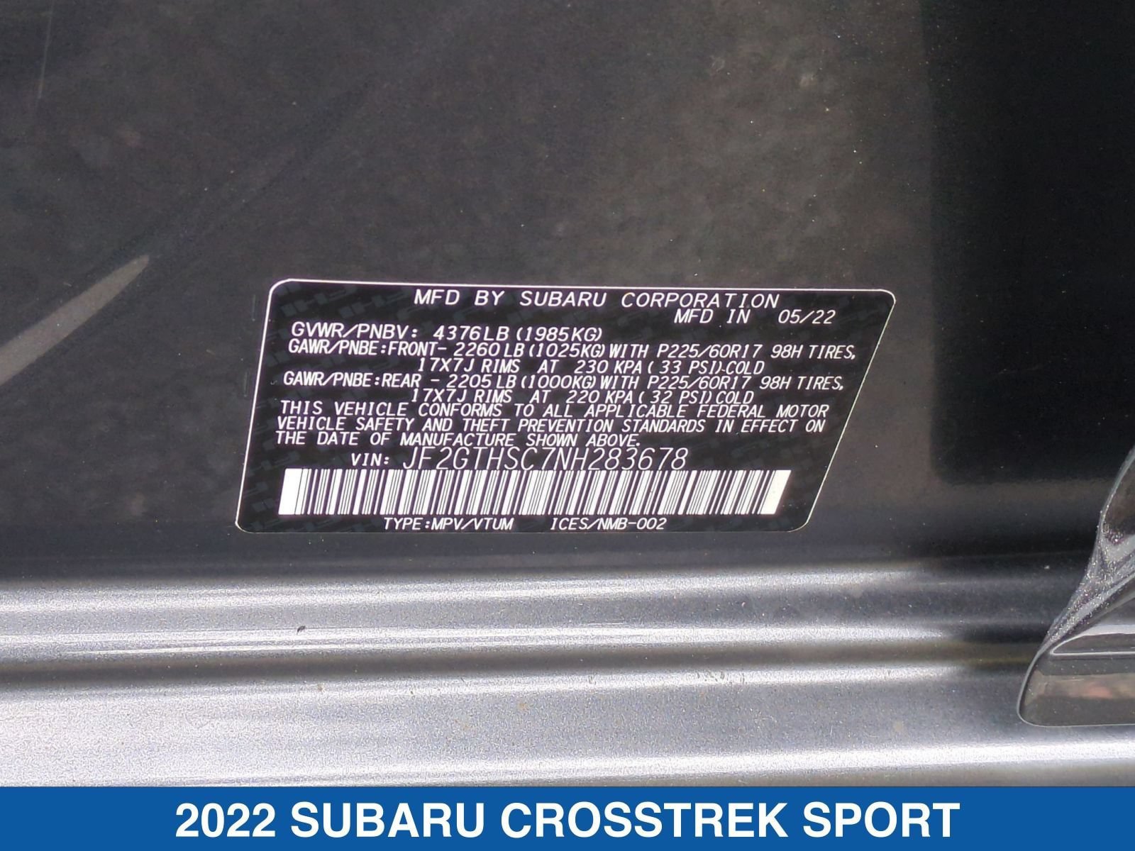 Certified 2022 Subaru Crosstrek 2.5i Sport w/ Moonroof Package AWD/4WD image 37