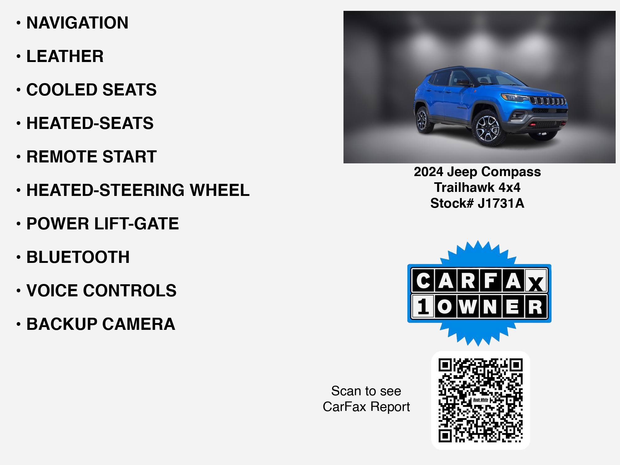 Used 2024 Jeep Compass Trailhawk w/ Trailhawk Elite Group AWD/4WD image 38