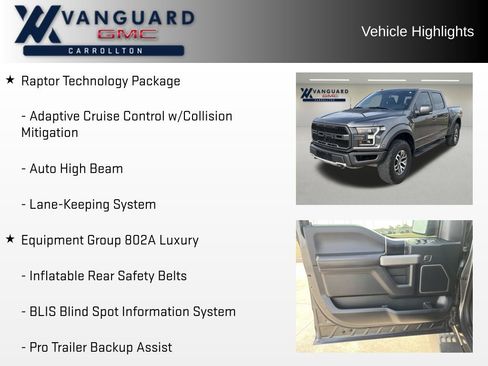 Used 2018 Ford F150 Raptor w/ Equipment Group 802A Luxury image 5