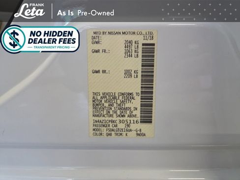 Used 2019 Nissan Leaf SL w/ SL Technology Package FWD image 25