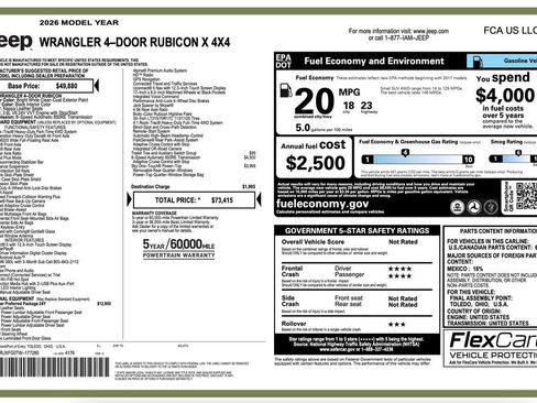 Used 2026 Jeep Wrangler Unlimited Rubicon image 2