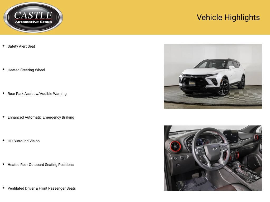Used 2023 Chevrolet Blazer RS w/ Driver Confidence II Package AWD/4WD image 8