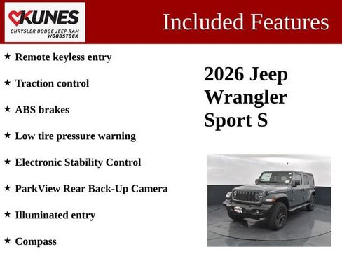 New 2026 Jeep Wrangler Unlimited Sport AWD/4WD image 3