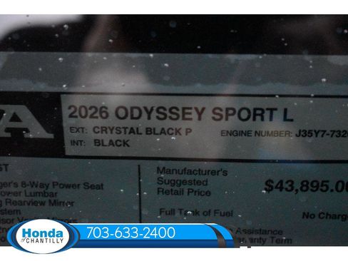 New 2026 Honda Odyssey Sport-L image 36