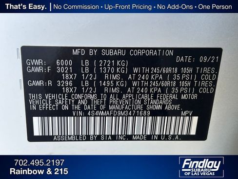 Used 2021 Subaru Ascent Premium w/ Convenience Package image 33