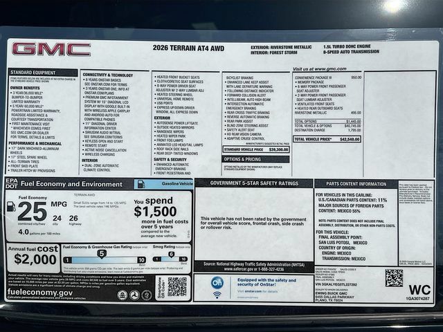 New 2026 GMC Terrain AT4 w/ Convenience Package III AWD/4WD image 21