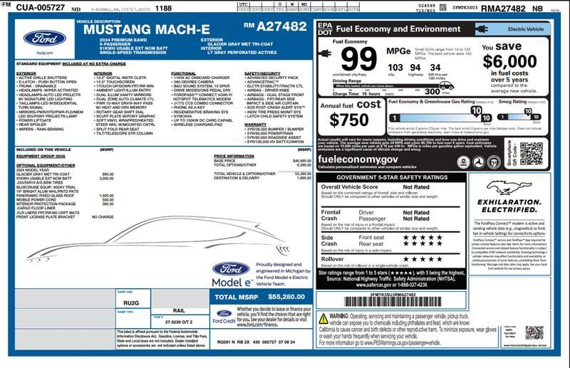 Used 2024 Ford Mustang Mach-E Premium AWD/4WD image 3