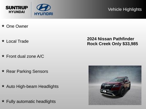 Used 2024 Nissan Pathfinder Rock Creek AWD/4WD image 8