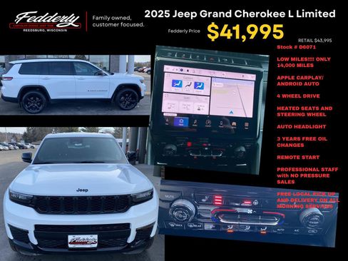 Used 2025 Jeep Grand Cherokee L Limited w/ Black Appearance Package image 2