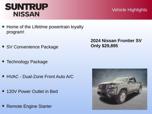 Used 2024 Nissan Frontier SV w/ SV Convenience Package image 8