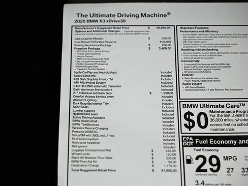 Used 2025 BMW X3 xDrive30i w/ Premium Package image 41