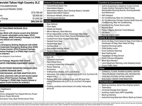 Used 2021 Chevrolet Tahoe High Country AWD/4WD image 29