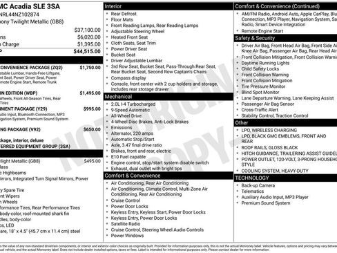 Used 2022 GMC Acadia SLE w/ Driver Convenience Package image 2