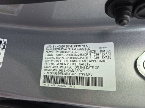 Certified 2022 Honda Odyssey EX-L image 26