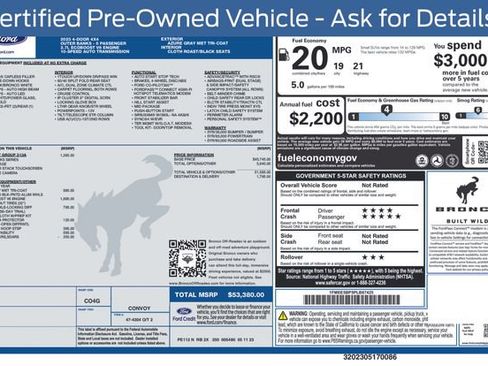 Used 2023 Ford Bronco Outer Banks AWD/4WD image 10