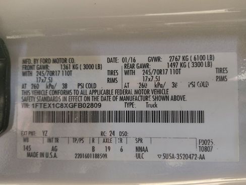 Used 2016 Ford F150 XL w/ Equipment Group 101A Mid RWD image 33