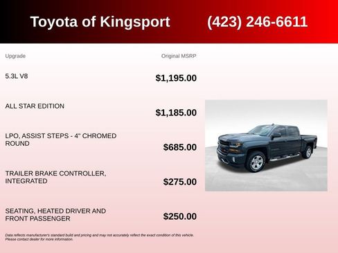 Used 2018 Chevrolet Silverado 1500 LT w/ All Star Edition AWD/4WD image 3