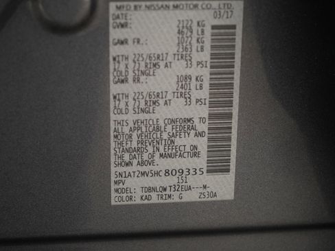 Used 2017 Nissan Rogue SV w/ Midnight Edition Package image 29