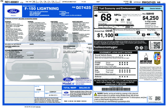 Certified 2024 Ford F150 Lightning XLT AWD/4WD image 5