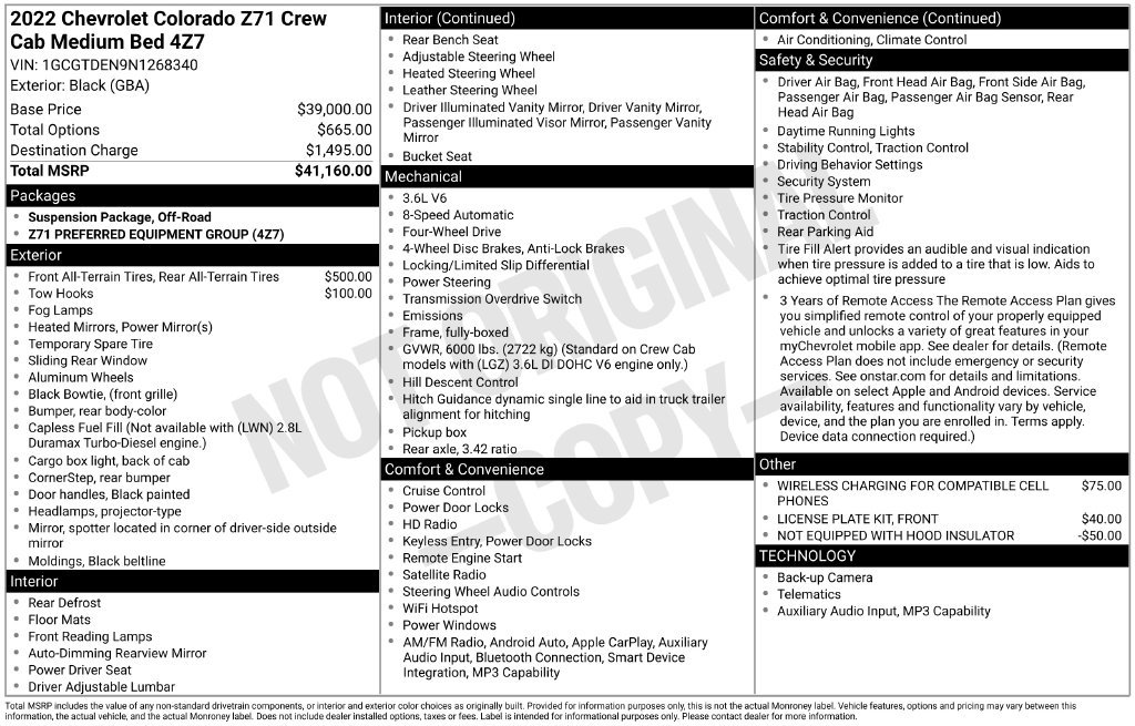 Used 2022 Chevrolet Colorado Z71 AWD/4WD image 6