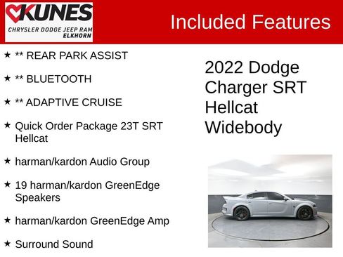 Used 2022 Dodge Charger SRT Hellcat w/ Harman/Kardon Audio Group RWD image 3