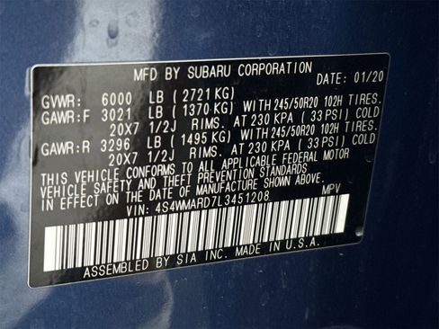 Used 2020 Subaru Ascent Touring w/ Popular Package #3 image 52