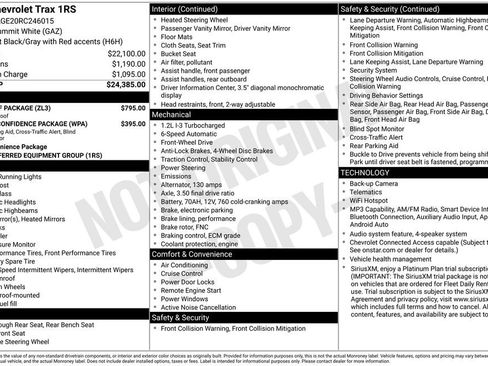 Certified 2024 Chevrolet Trax RS w/ Sunroof Package FWD image 6