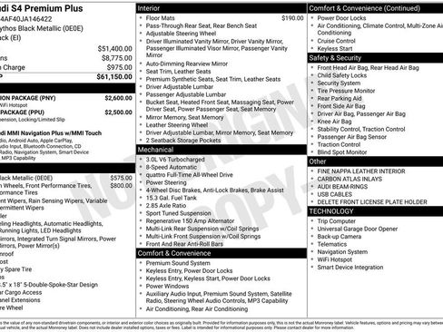Used 2018 Audi S4 Premium Plus w/ Navigation Package image 7