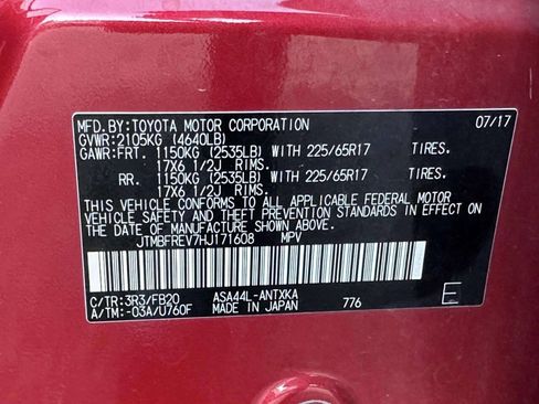Used 2017 Toyota RAV4 LE w/ All Weather Liner Package AWD/4WD image 30