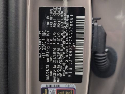 Used 2025 Kia Sorento X-Line EX image 50