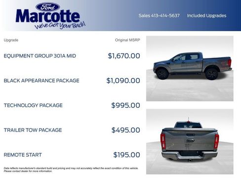 Used 2021 Ford Ranger XLT w/ Equipment Group 301A Mid AWD/4WD image 4