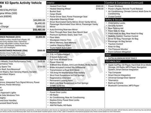 Used 2019 BMW X3 xDrive30i w/ Convenience Package image 44