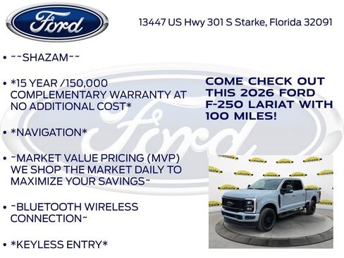 New 2026 Ford F250 Lariat w/ Black Appearance Package AWD/4WD image 5