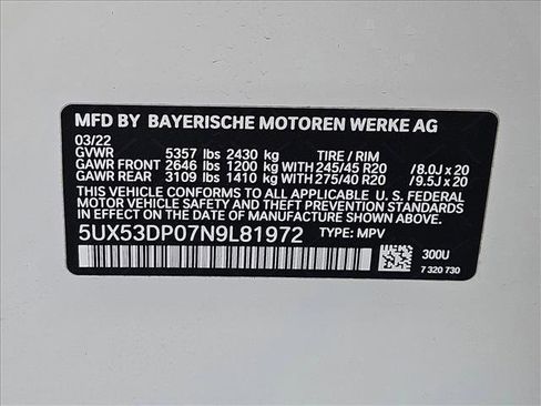 Used 2022 BMW X3 xDrive30i w/ M Sport Package 2 image 24