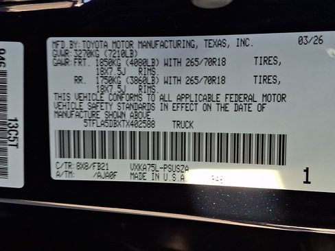 New 2026 Toyota Tundra SR5 AWD/4WD image 19
