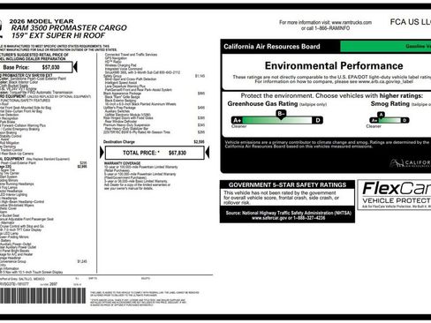 Used 2026 RAM ProMaster 3500 w/ Quick Order Package 22G SLT FWD image 4
