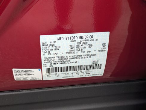 Used 2022 Ford Explorer Platinum w/ Equipment Group 601A RWD image 45