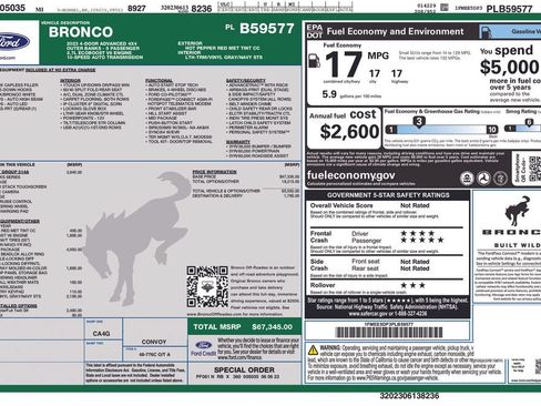 Certified 2023 Ford Bronco Outer Banks w/ Sasquatch Package AWD/4WD image 5