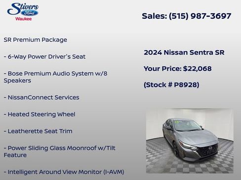 Used 2024 Nissan Sentra SR w/ SR Premium Package FWD image 8