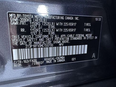 Used 2021 Toyota RAV4 XLE w/ Convenience Package image 35