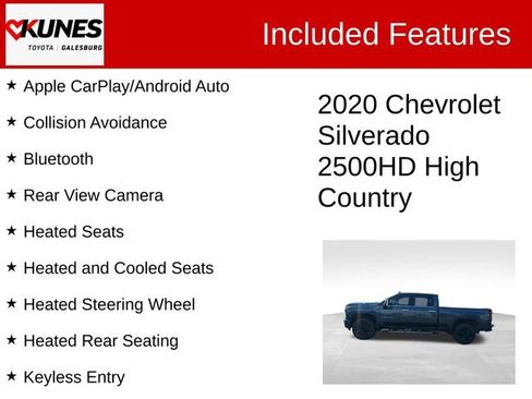 Used 2020 Chevrolet Silverado 2500 High Country w/ Z71 Off-Road Package AWD/4WD image 2