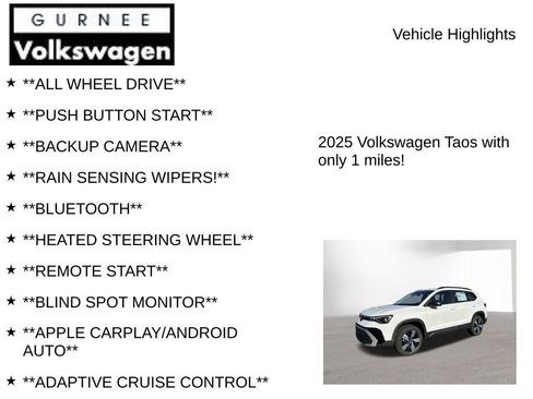 New 2025 Volkswagen Taos S image 8