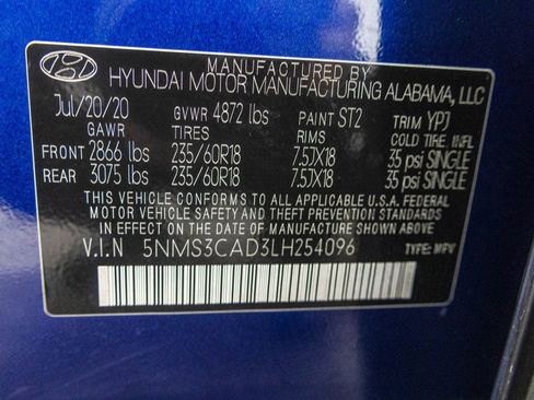 Used 2020 Hyundai Santa Fe SEL w/ Convenience Package image 53