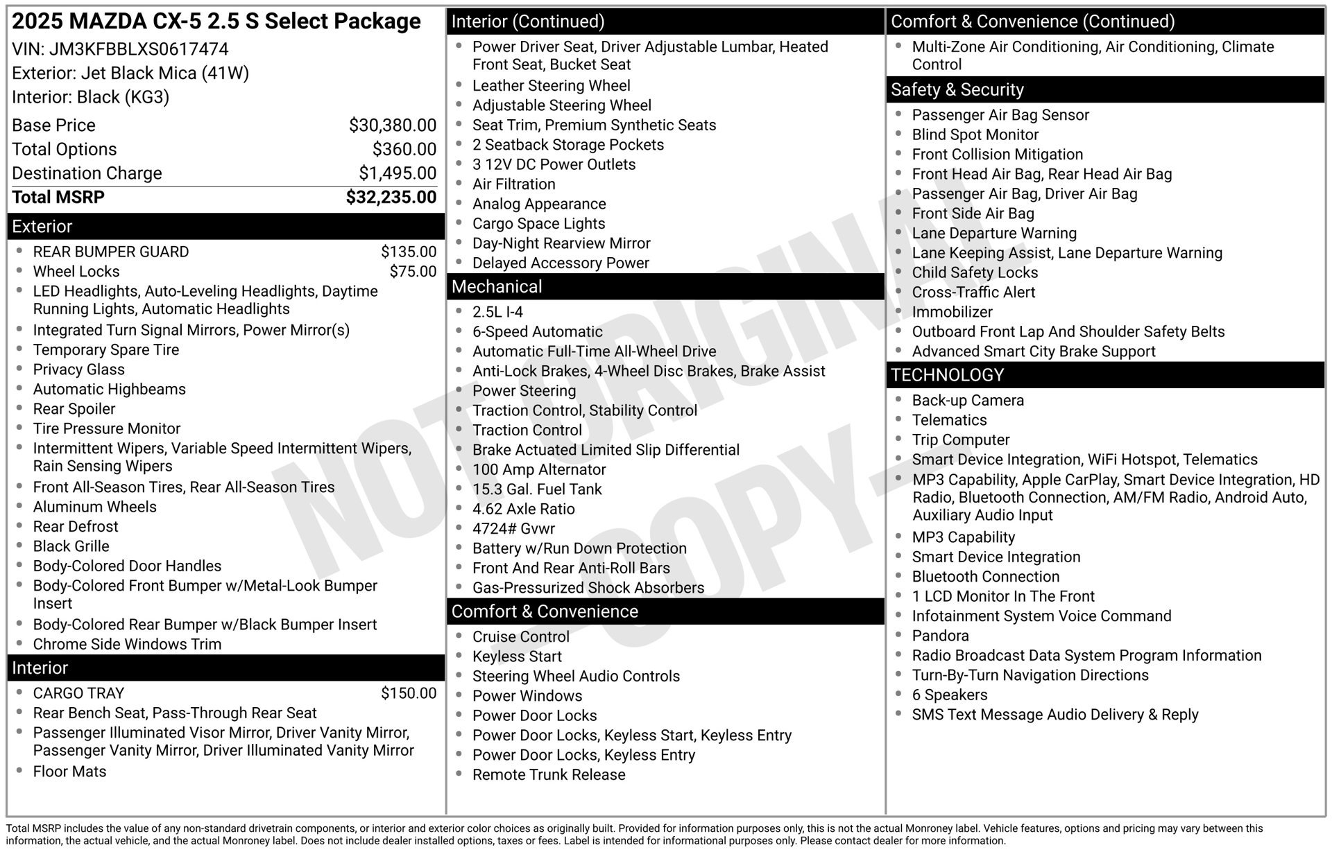 Used 2025 MAZDA CX-5 AWD 2.5 S w/ Select Package image 19
