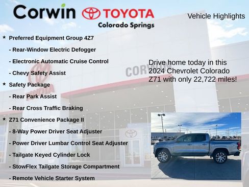 Used 2024 Chevrolet Colorado Z71 w/ Z71 Convenience Package 2 image 6