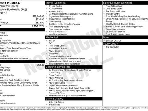 Used 2012 Nissan Murano S image 24